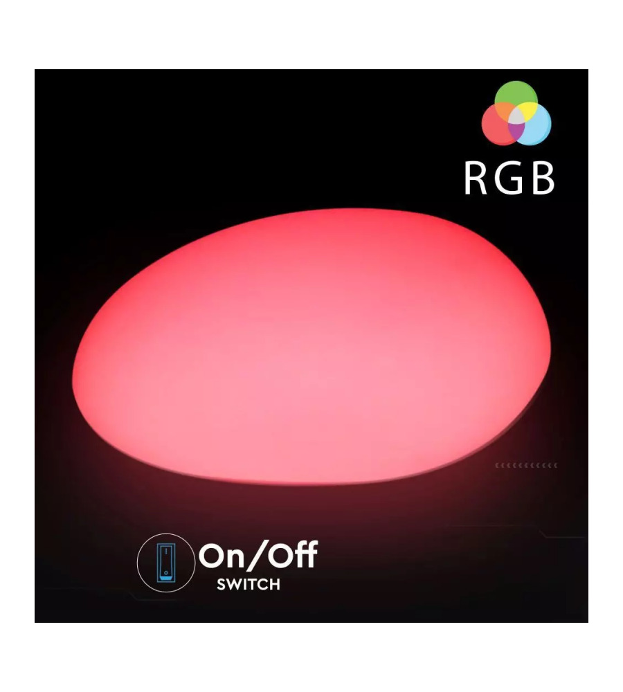SASSO LED RGB DECORATIVO CON TELECOMANDO, 1W